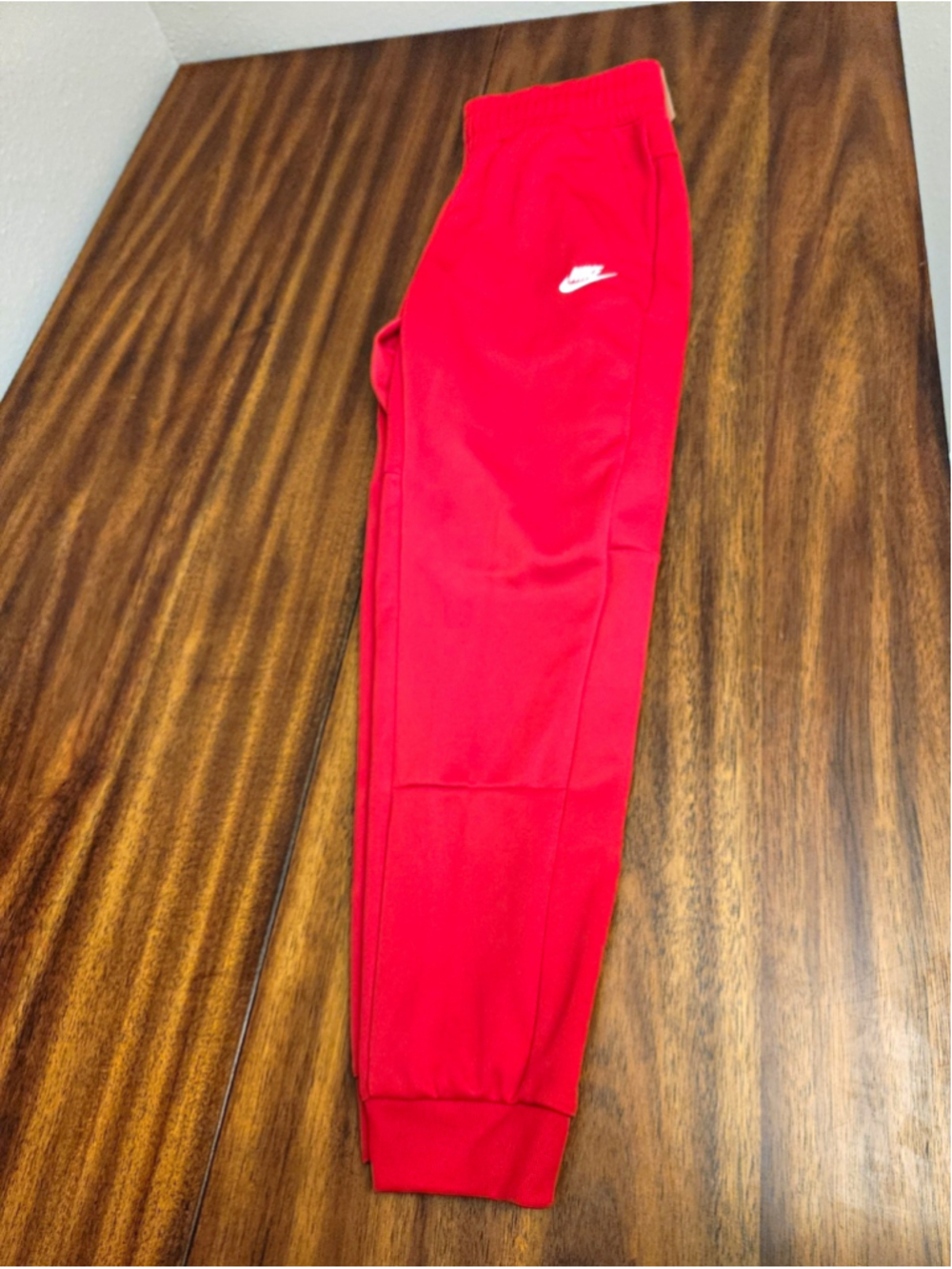 Nike Men's Jogger Pants Standard Fit Tapered Red M Zip Pocket DA0007-657